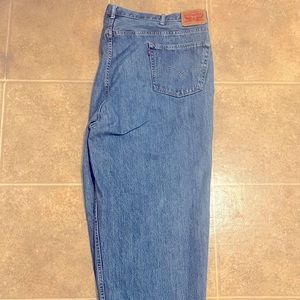 Men's Levis 560 Denim Jeans SZ 54x32(31) Blue Tempered Leg Medium Wash
